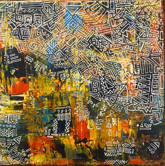 Geometric Jungle Painting