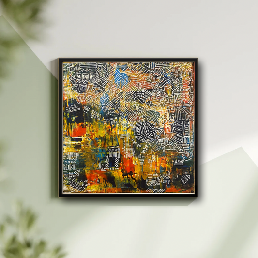 Geometric Jungle Painting