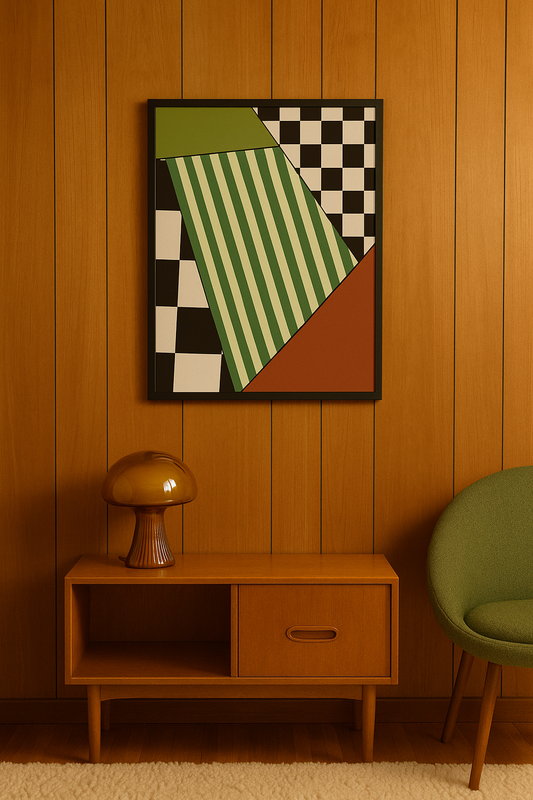 Diagonal Drama Print