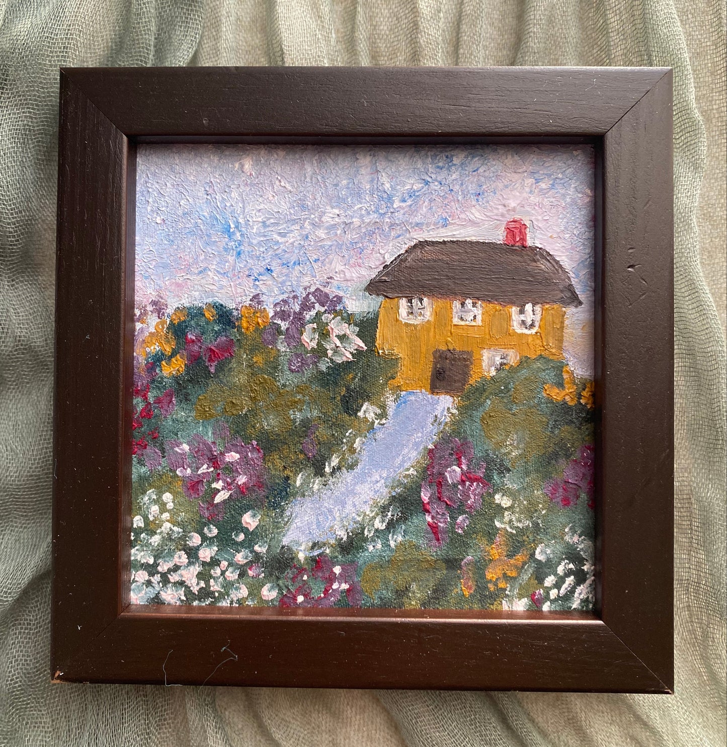 Field Cottage Painting