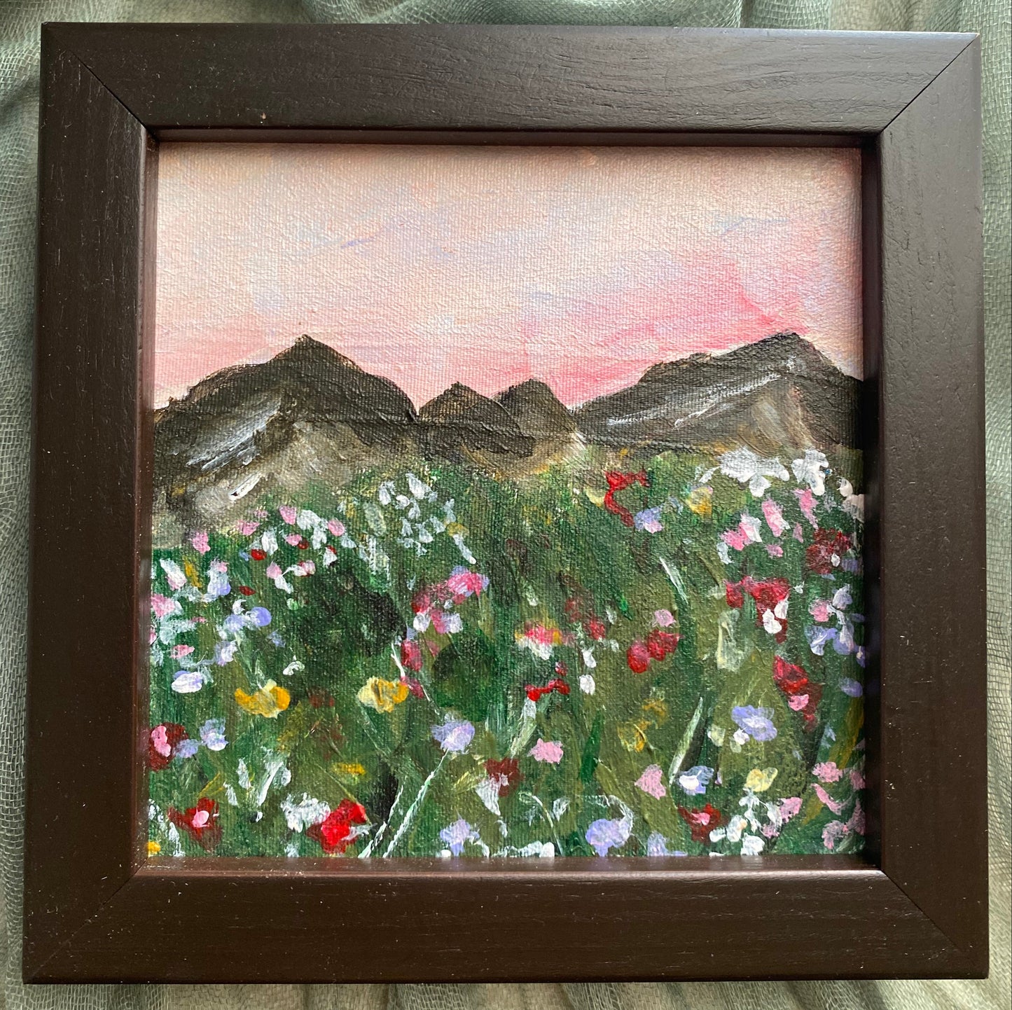 Floral Mountains Painting