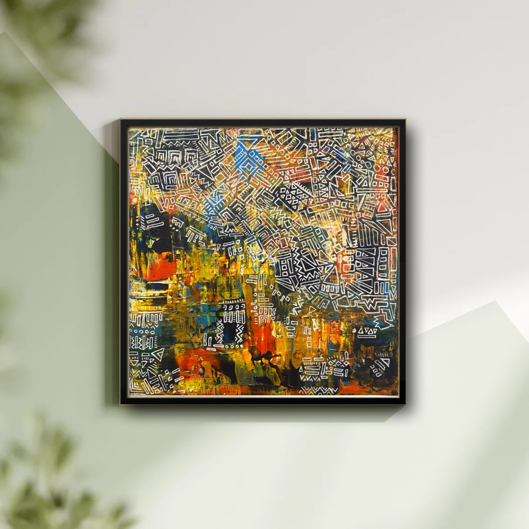 Geometric Jungle Painting