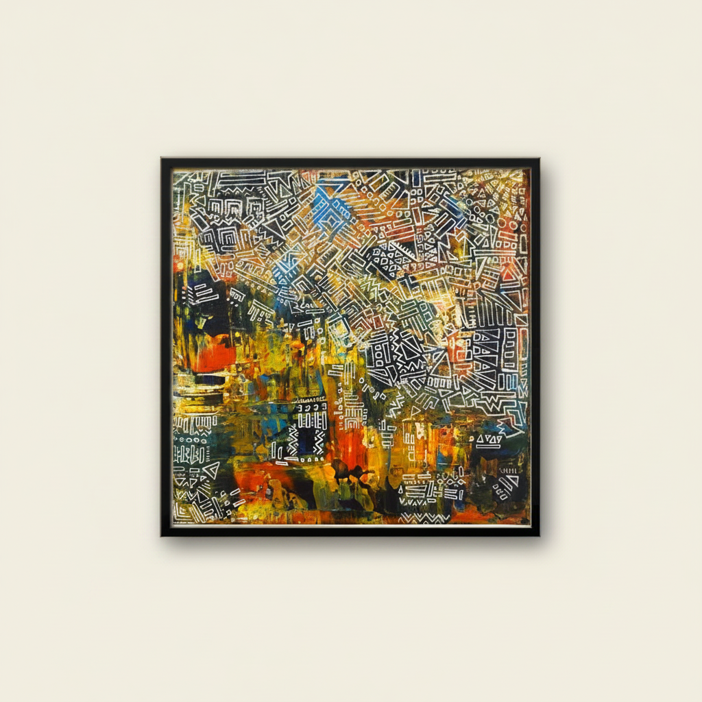 Geometric Jungle Painting